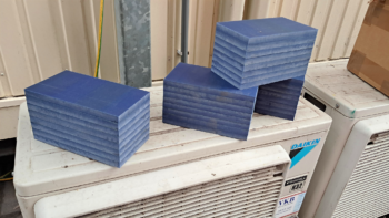 Sylodyn rubbers uitgemeten op gewichten van de 2 units